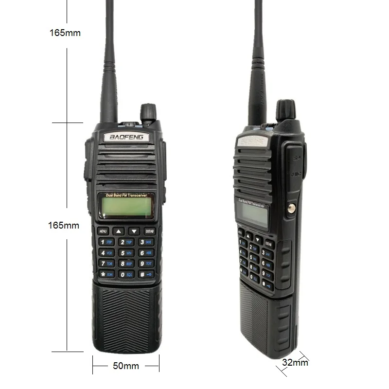 1/2/3 шт. BAOFENG UV-82 8 Вт 3800 мА/ч, иди и болтай Walkie Talkie радио 10 км двойной PTT UHF VHF Ham CB радио FM трансивер Walkie Talkie двухстороннее радио высокое Мощность передатчик УФ