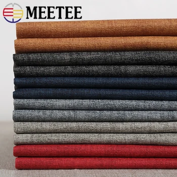 

Meetee 50/100X138cm 1.2mm Thick Retro Denim PU Synthetic Leather Fabric DIY Bag Sofa Home Package Waterproof Imitation Leather