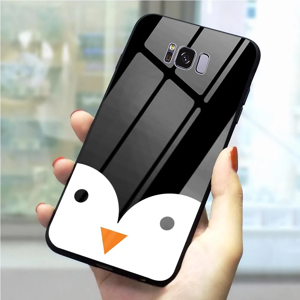 Чехол для телефона Galaxy M40 с милым пингвином чехол из закаленного стекла Note 8 9 S7 Edge