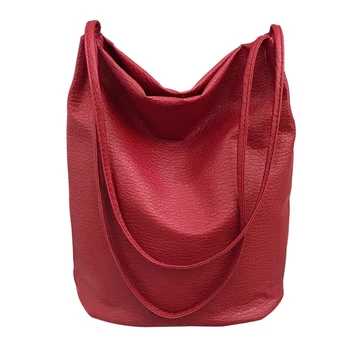 

Women PU Leather Tote Bag Large Capacity Casual Crossbody Durable Shoulder Bag Shopping Soft
