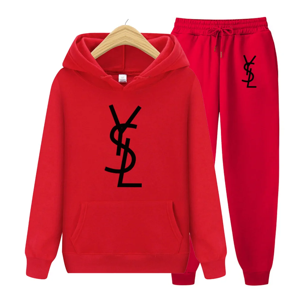 Chándales de las mujeres pantalones de Sudadera con capucha largo de gran tamaño manga larga ropa deportiva chándal 2020 Otoño e Invierno trajes de lana para las mujeres