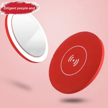 

Wireless Charging Led Makeup Mirror Abs HD Cosmetic Mirror With Light Portable Mirror