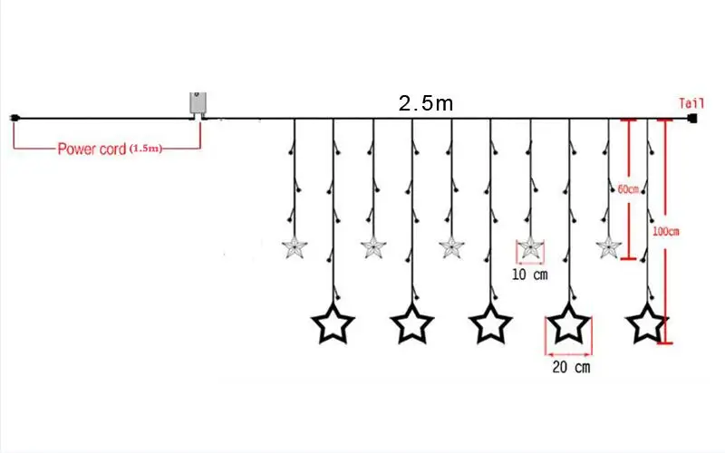 2,5 м 138 светодиодный светильник со звездами, Рождественский Сказочный светильник, ЕС 220 В, СВЕТОДИОДНАЯ Гирлянда для свадьбы, дома, вечерние украшения на день рождения