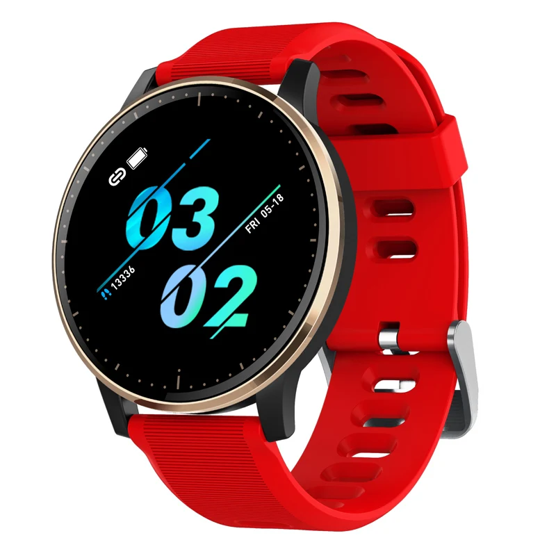 Longet Q20 спортивный Bluetooth умный Браслет ультратонкие модные часы с кровяным давлением пульсометр фитнес-трекер для мужчин - Цвет: red