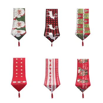 

Christmas Table Runner Print Table Flag Table Desktop Tablecloths Table Runner New Year Decor For Home 35*178cm