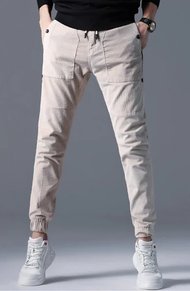 WWKK Men's New Pants Slim Straight Fashion Trousers Comfortable Quality Large Casual Loose Straight Elasticity Solid Color Pant