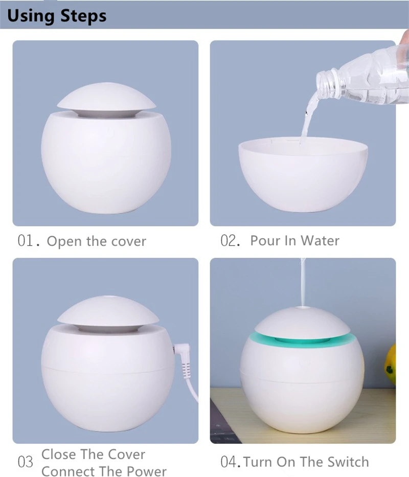 120ml Home Colorful Humidifier The desktop Ultrasonic Aromatherapy Diffuser Mist Maker Fogger for car  Office Aroma Difuser 4