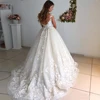 BEPEITHY O Neck Ball Gown Wedding Dress With Lace Bodice Sleeveless свадебное платье Court Train Bridal Dresses Vestido De Novia ► Photo 2/4