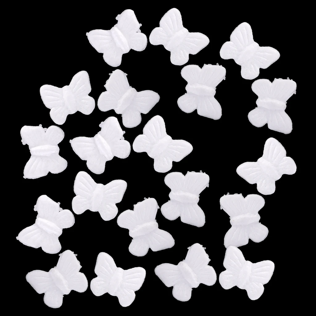20 Pieces Butterfly Shaped Modelling Polystyrene Styrofoam Ornaments DIY Crafts