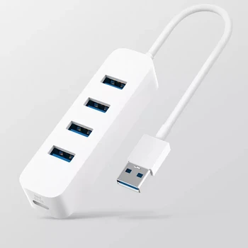 

Xiaomi Mijia 4 Ports USB Interface Separate Plug With Stand by Power Supply Interface USB Hub Connector Adapter For Computer
