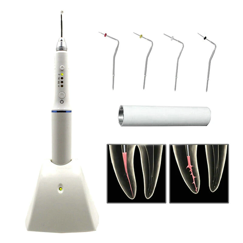 

Dental Charging Hot Melt Filling System Dental Cordless Teether Percha Obturation System Endo Heated Pen with 4 tips