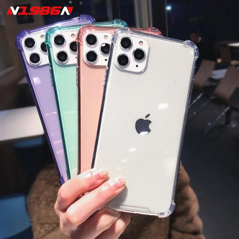 N1986N For iPhone 11 Pro X XR XS Max 6 6s 7 8 Plus Phone Case Luxury Candy Colors Shockproof Bumper Clear Soft TPU For iPhone 11 N1986N For iPhone 11 Pro X XR XS Max 6 6s 7 8 Plus Phone Case Luxury Candy Colors Shockproof Bumper Clear Soft TPU For iPhone 11