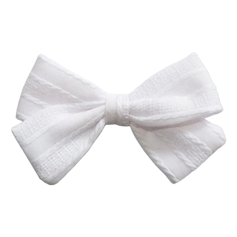 Baby Girls Hair Clips Bubble Jacquard Fabric Bow Barrette For kids Polka Dot Hairpin Cotton Linen Side Clip Children Vocation cute baby accessories Baby Accessories