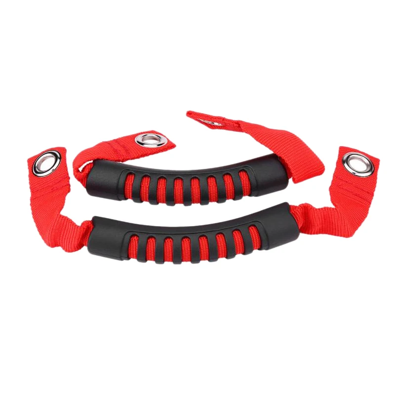 2x автомобильный рычаг подголовника заднего сиденья с отверстием для заднего сиденья Противоскользящий руль для Jeep Wrangler 1995- подголовник сиденья Красный