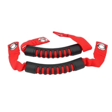 2x автомобильный рычаг подголовника заднего сиденья с отверстием для заднего сиденья Противоскользящий руль для Jeep Wrangler 1995- подголовник сиденья Красный