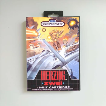 

Herzog Zwei - USA Cover With Retail Box 16 Bit MD Game Card for Sega Megadrive Genesis Video Game Console