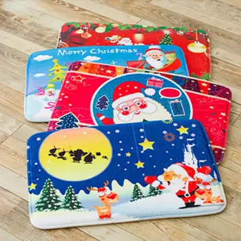 

Cartoon Mats Carpet Anti-Slip Dustproof Santa Claus Snowman Kitchen Living Room Floor Carpet Christmas Decorations For Home