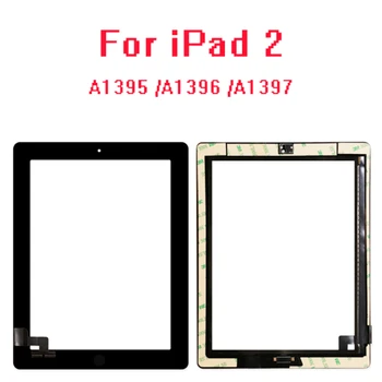 

5Pcs/lot For iPad 2 A1395 A1396 A1397 Touch Screen Glass Digitizer Replacement + Home Button+adhesive+camera+hold Assembly