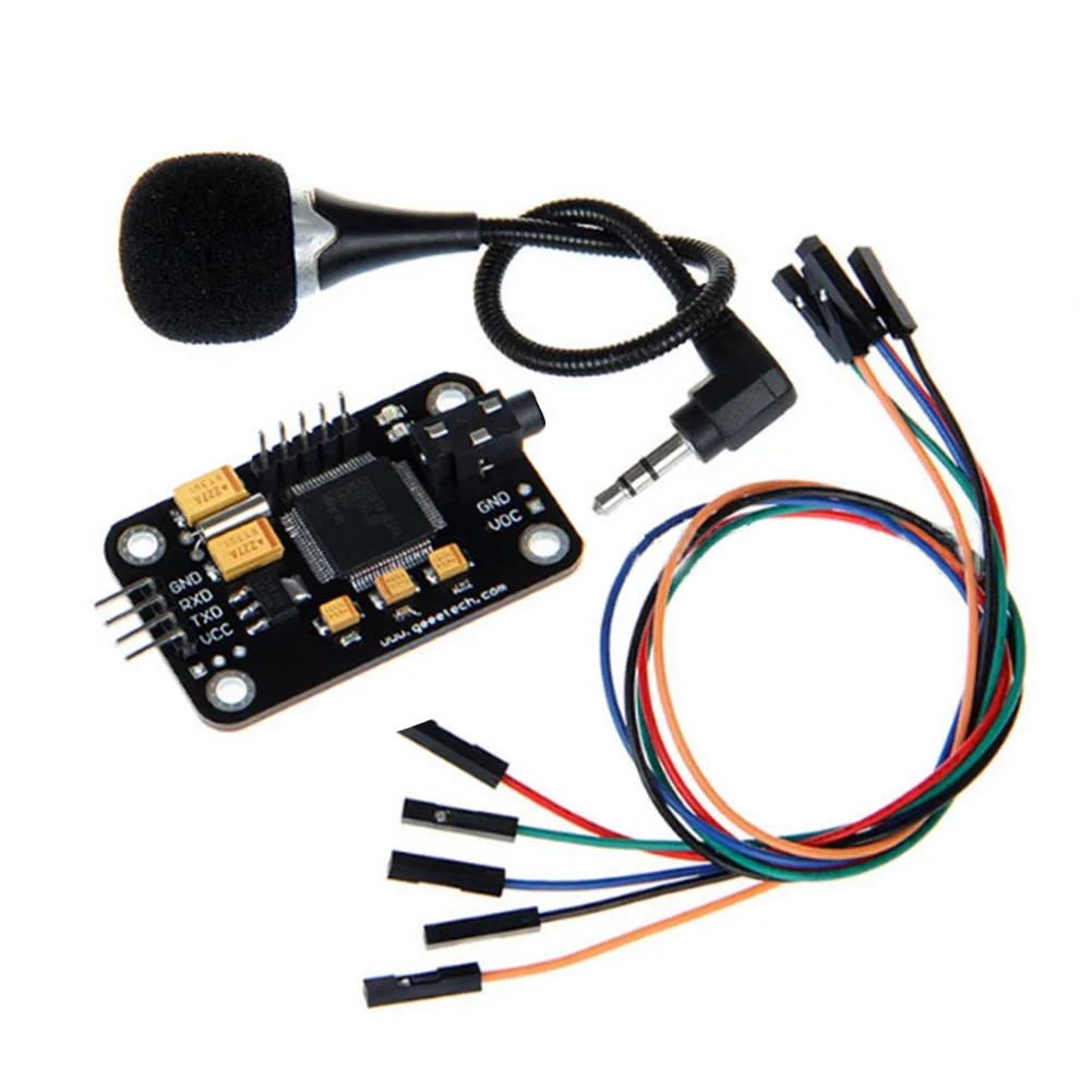 

Universal With Microphone Control Voice Recognition Module Speech Tools High Sensitivity Black Durable Jumper Wire For Arduino
