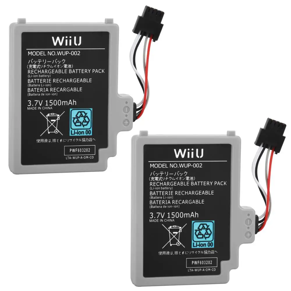 2 Pcs 1500mah Battery Wup-012 For Nintendo Wii U, Wii U Gamepad, Wup-010 -  Batteries - AliExpress