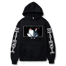 

Japan DEATH NOTE Yagami Light Print Anime Hoodie Streetwear Sweatshirts with Cosplay Hoodies Long Sleeve Oversized Pullover Warm