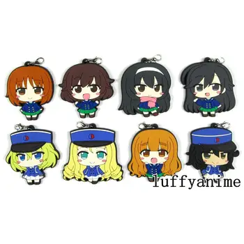 

GIRLS und PANZER pendant Mary Oshida Nishizumi Miho Takebe Saori Isuzu Hana original PVC anime Phone Straps Charm Keychain