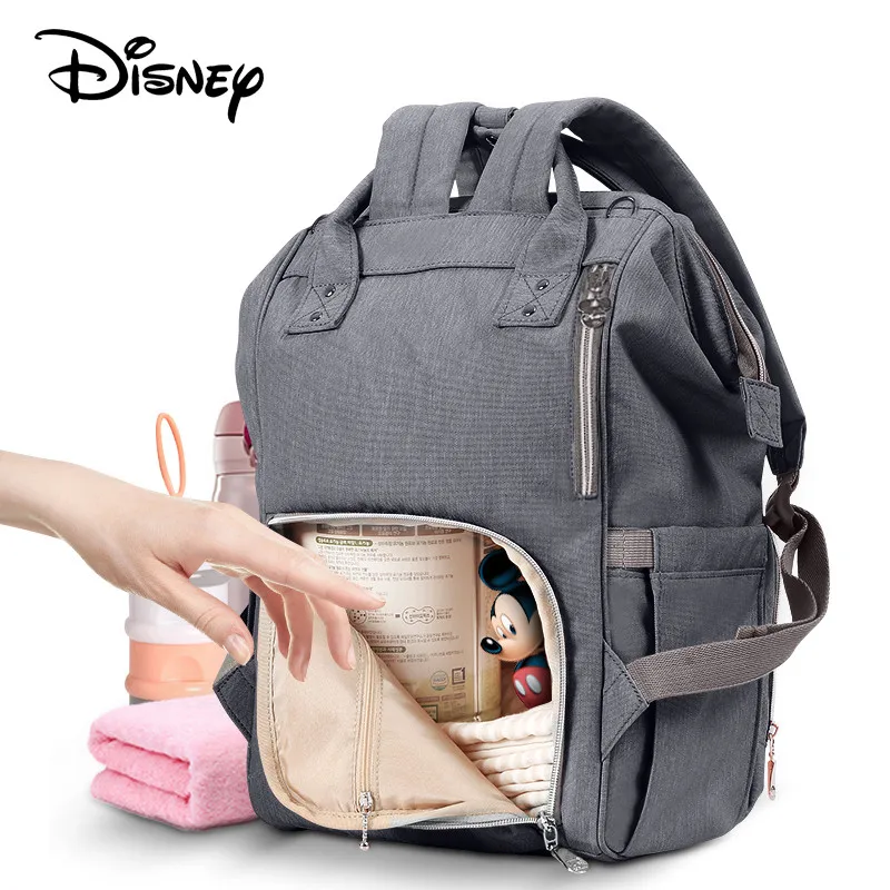 Disney рюкзаки пеленки мешок многофункциональная большая емкость двойной плечо бутылка изоляции сумки usb-обогреватель Анти-потери DS8803