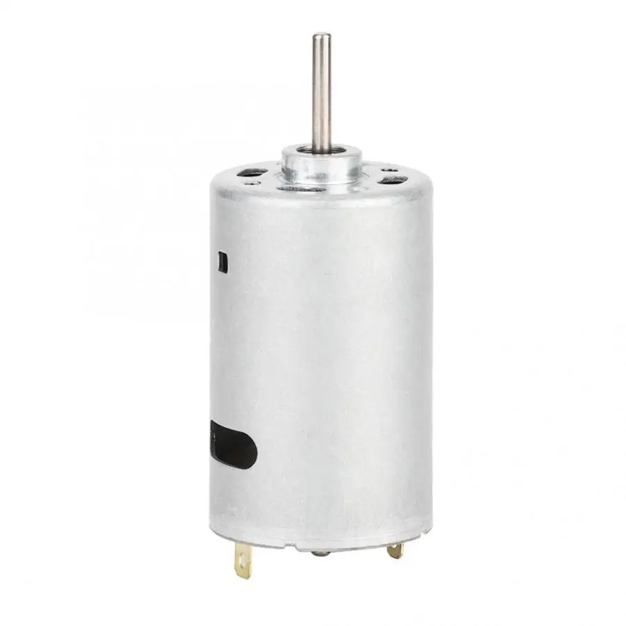 Электродвигатель R385 Железный Серебряный DC12V-24V 10000 об/мин большой крутящий момент электродрель двигатель прямого тока двигатель coche