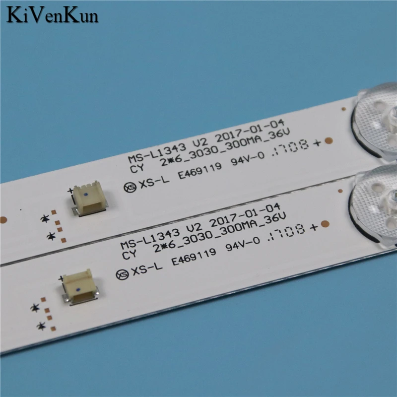 Faixas de Led para Retroiluminação de tv para Prestigio Embutido e Tamanhos de Led Ms-l1343 v2 Cabos de computador e conectores - Imagem 3