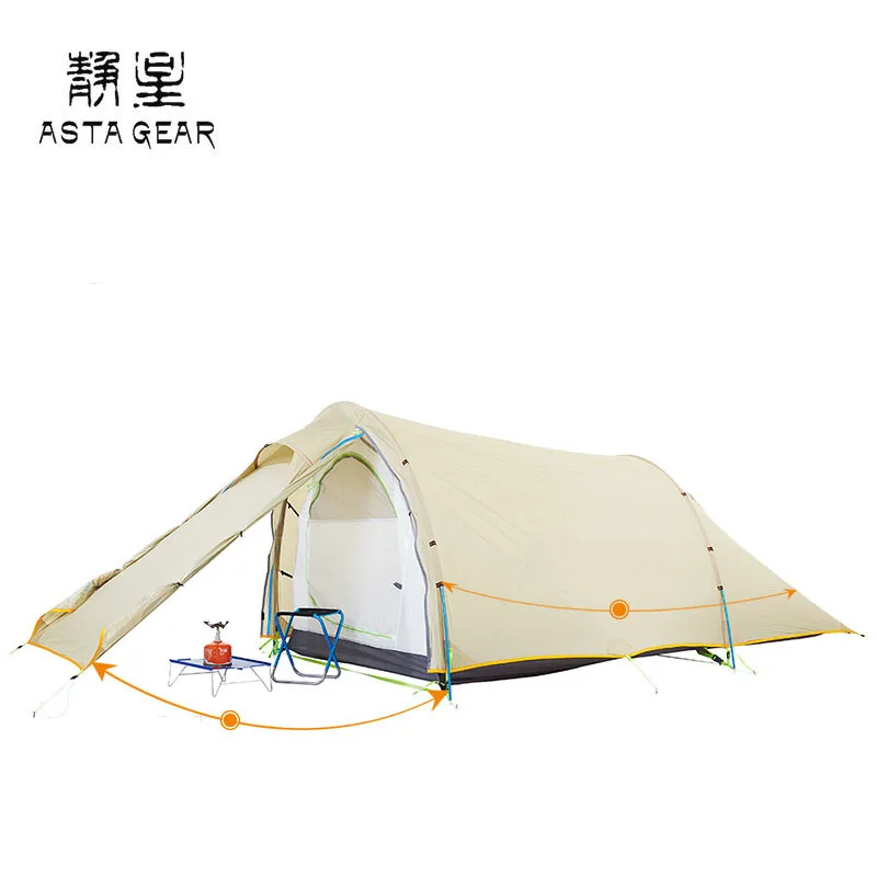 ASTA 20d silnylon 3 сезона/4 сезона 2 человека уличная туннельная палатка для