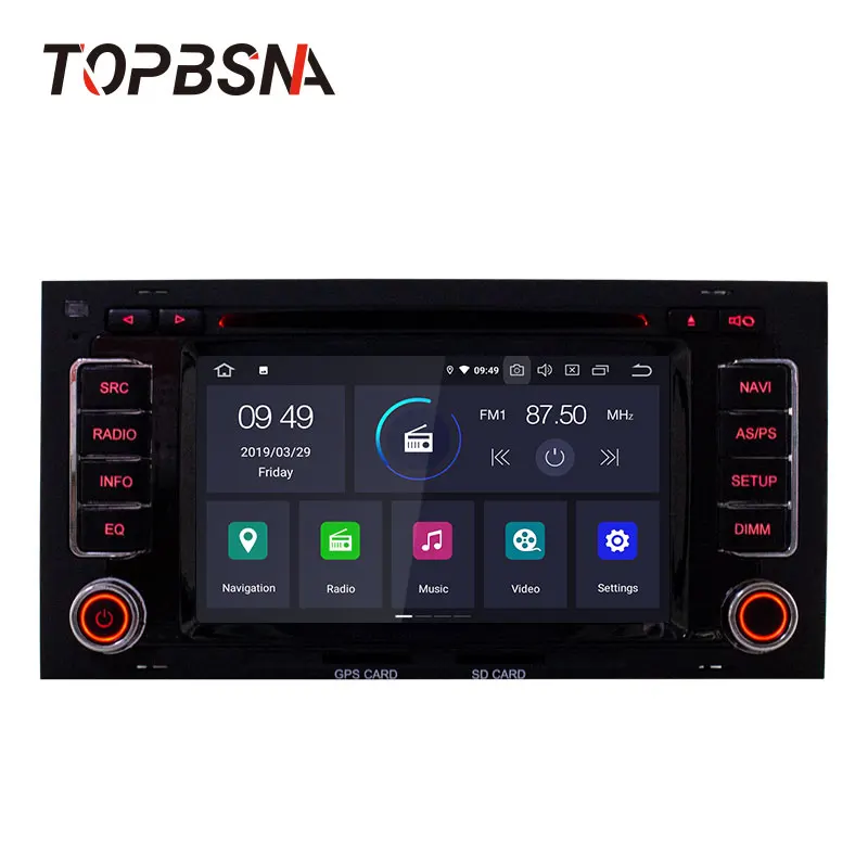 Автомобильный DVD плеер TOPBSNA Android 10 для VW Touareg Multivan T5 2002 2011 Wi Fi автомобильный