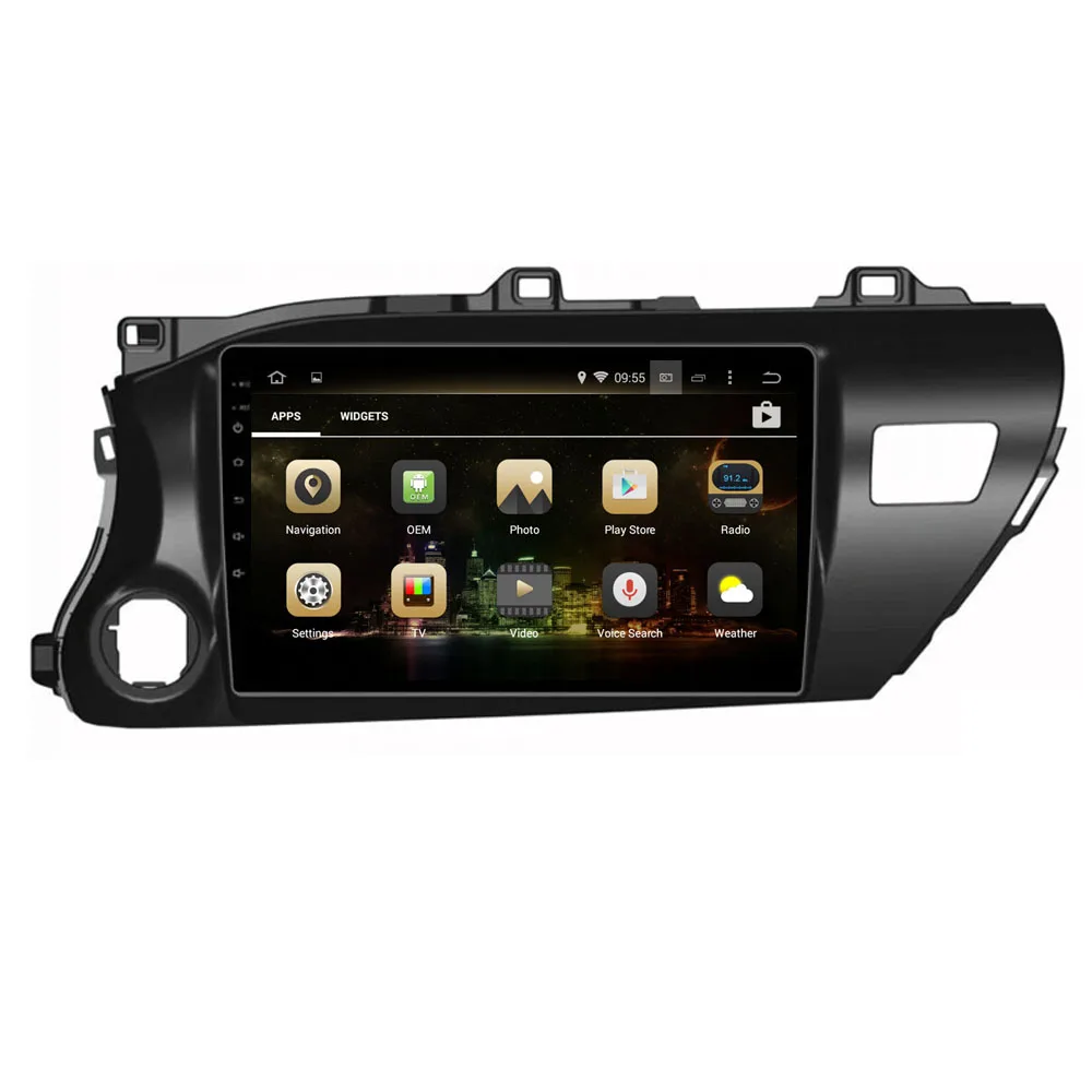 Best Android 9.0 Octa Core PX6/PX5 Fit Toyota Hilux 2016- 2019 Car DVD Player Navigation GPS Radio 3