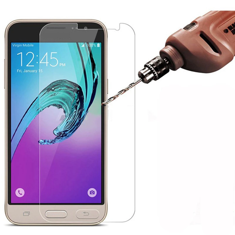 Превосходное качество, закаленное стекло для samsung Galaxy J3, не полная защитная крышка для экрана, защитное закаленное стекло с салфетками