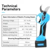 SW-8608 16.8V Cordless Pruner Lithium-ion Pruning Shear Efficient Scissors Bonsai Electric Tree Branches garden tools electric 5