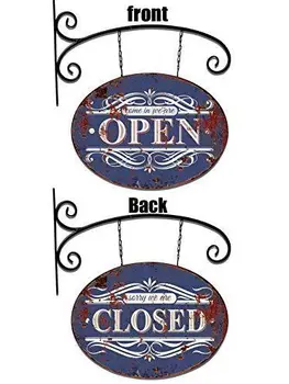 

MAXIOCCASIONI Insegna a Braccio bifacciale in Ferro Open Closed