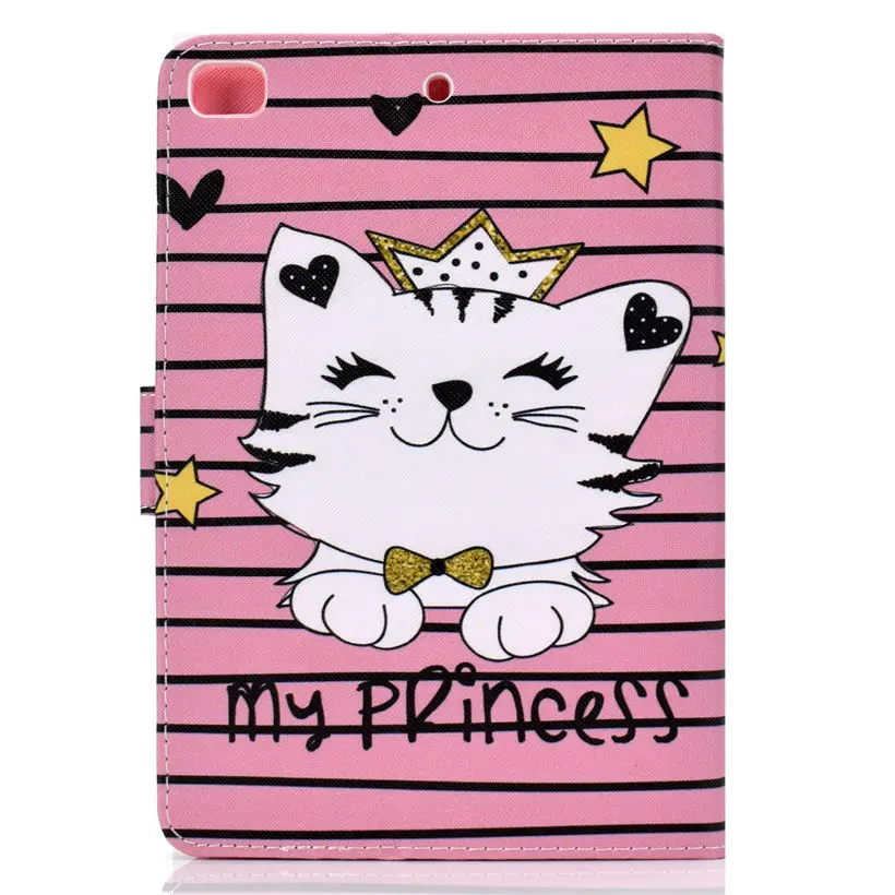 Чехол для Apple iPad Mini 5 Mini 1 2 3 4 5 7," Smart Cover Funda Tablet с мультяшным животным узором PU кожаный чехол-подставка