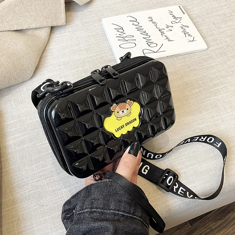 Мультяшная сумка мини-чемодан коробка сумка маленькая свежая сумка-мессенджер широкая сумка на плечо