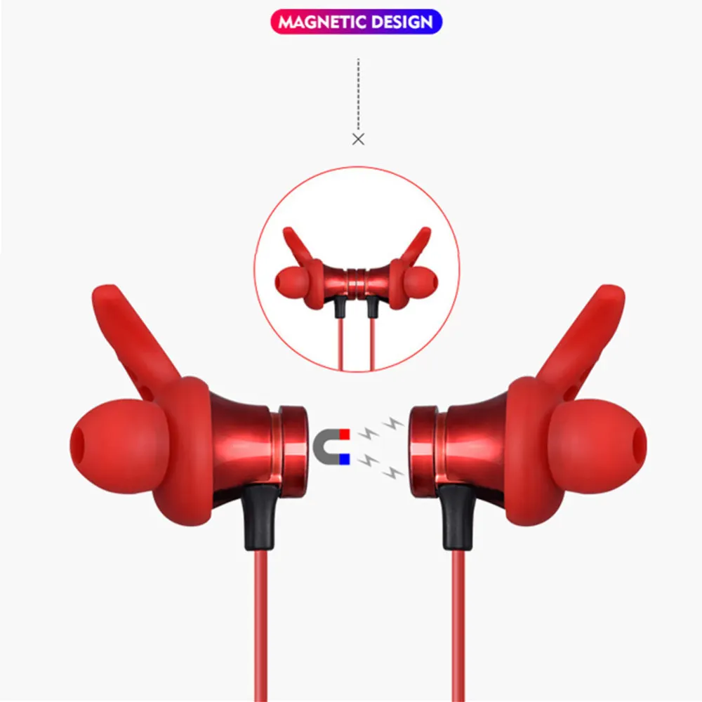 

Bluetooth 5.0 Wireless Earphone Neck Bluetooth Headset Bass Stereo Waterproof Built-in Mic Support TF Card for iPhone Huawei