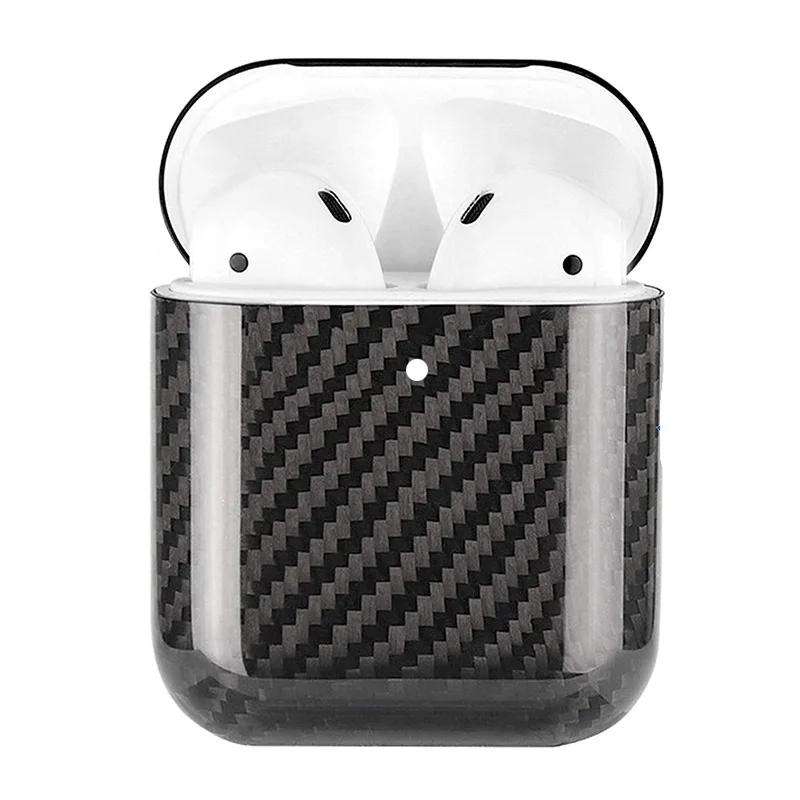 

Carbon Fiber Hardshell Case Protection Box Compatible with Apple Airpods 2 GV99