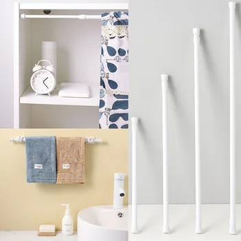 다목적 텔레스코픽 커튼 로드 옷장, 조절 가능한 바 샤워, 스프링 로드, 확장 가능한 텔레스코픽 폴 레일 행잉 로드