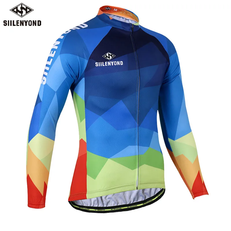 color 14 Siilenyond, длинный рукав, для велосипеда, Cicycle, Джерси, зимняя, дышащая, одежда для велоспорта, для горного велоспорта, Джерси, топ, ropa invierno ciclismo - Цвет: color 14