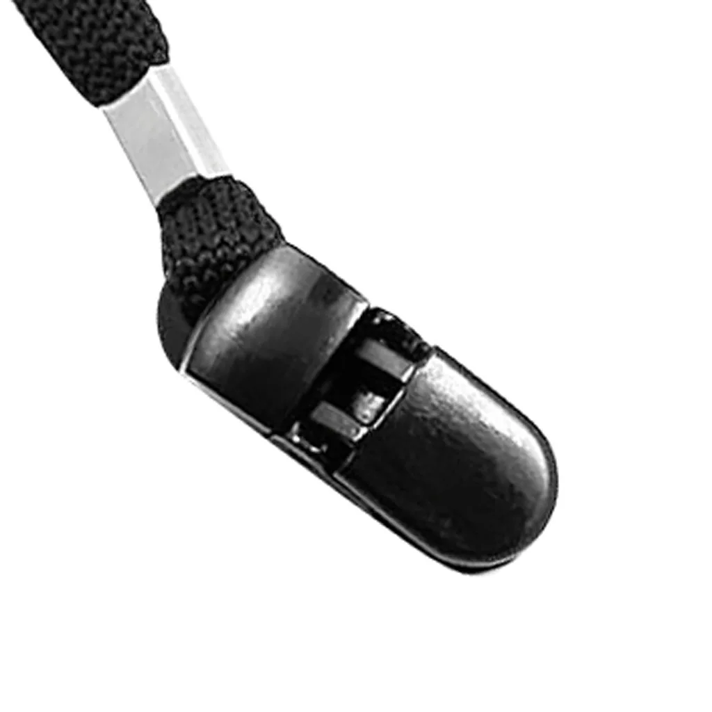 Portable Polyester Safety Wind Lanyard with Plastic Clips for Hat Scarf