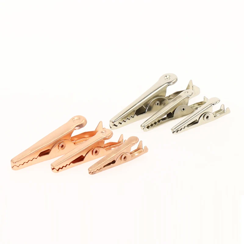 Alligator Clips Electric Test Clamp Test Probes Test Clip Test Hooks Clips Test Leads Alligator Clip Adapter 10pcs 10A 28MM 35MM 45MM metal copper 6-color alligator clip electric clip test probe meter plastic car battery