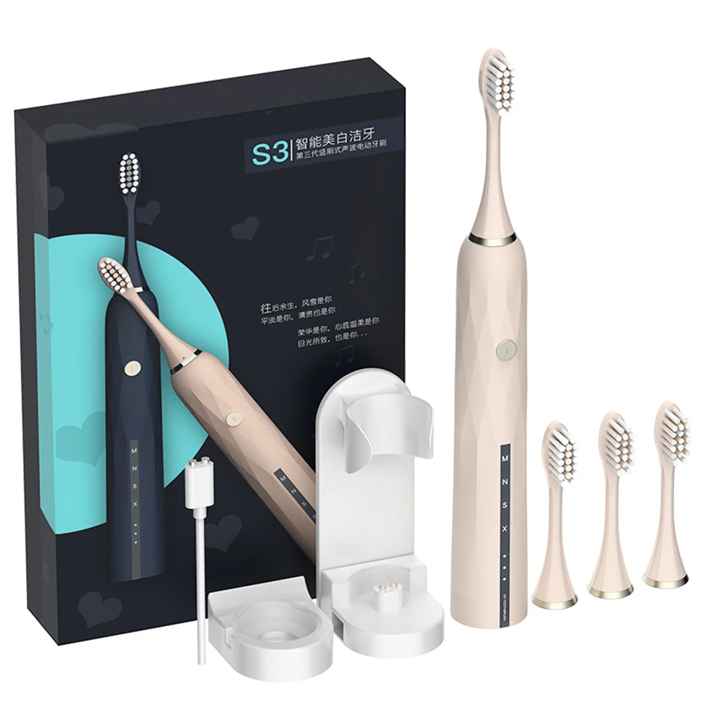 Quality Electric Toothbrush Ultrasonic Toothbrush Health Whitening P67 Waterproof USB Rechargeable AI Smart Chip IExquisite Gift