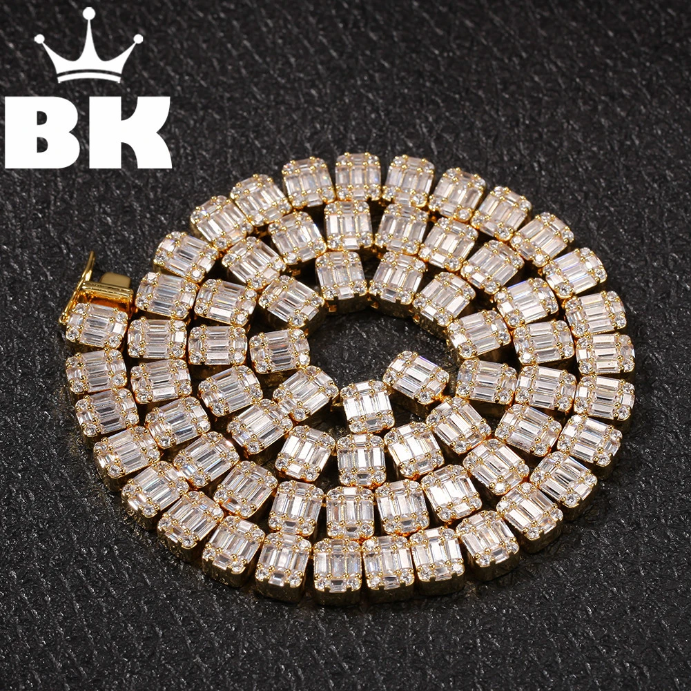 

THE BLING KING Square Cubic Zirconia Tennis Lovely Top Quality Hiphop Necklace Luxury Full Iced Out CZ Jewelry For Men Women