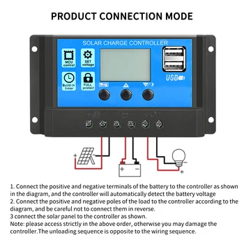 

High Quality 10/30A Dual USB Solar Panel Battery Regulator Charge Controller 12/24V LCD New Drop Ship LS'D Tool