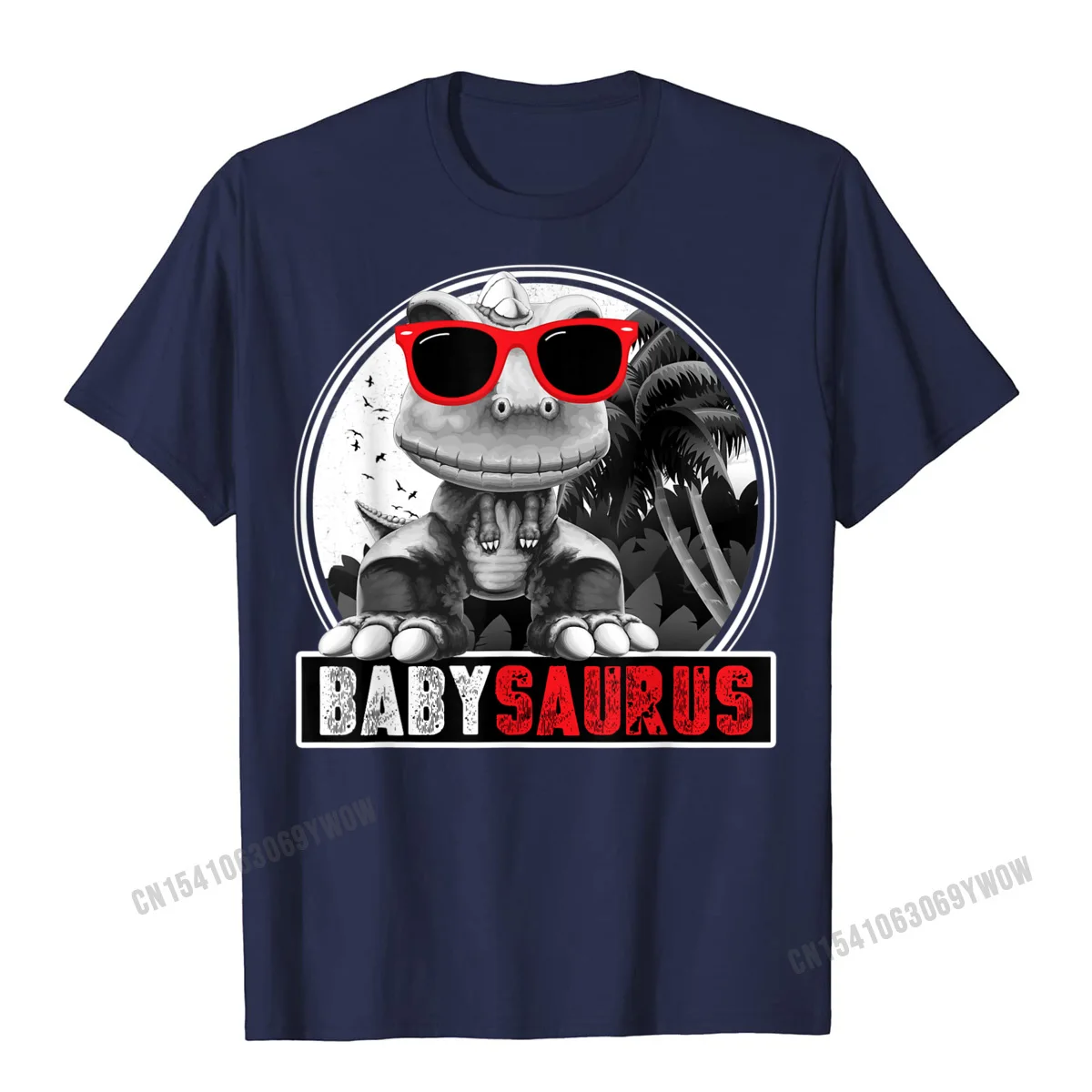 Design Short Sleeve Tops & Tees Summer Round Neck Pure Cotton Men T-Shirt Summer Design Clothing Shirt 2021 Popular Babysaurus Kid T Rex Baby Saurus Dinosaur Matching Family T-Shirt__583 navy