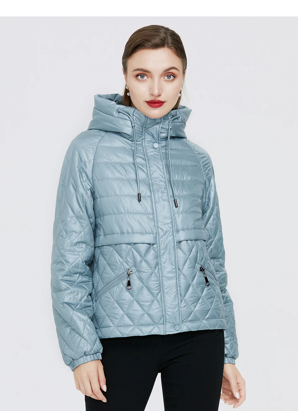 GASMAN 2020 New spring cotton solid short puffer Jacket for women zipper down parka Women autumn clothes hooded down jacket coat