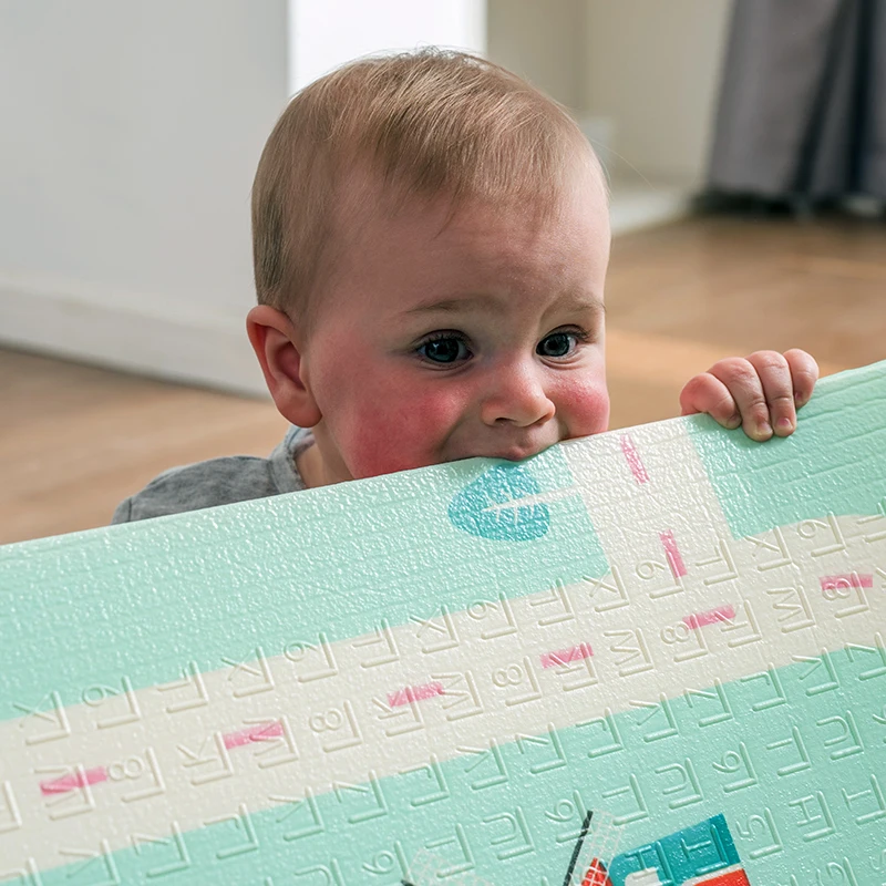 Infant Shining Thickened 1.5cm Play Mat 200*180cm Foldable Cartoon Baby Playmat Children Crawling P