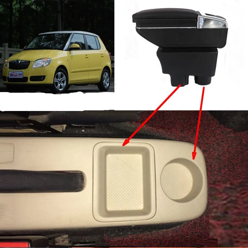 Для Fabia Roomster подлокотник коробка центральный магазин содержание для хранения с
